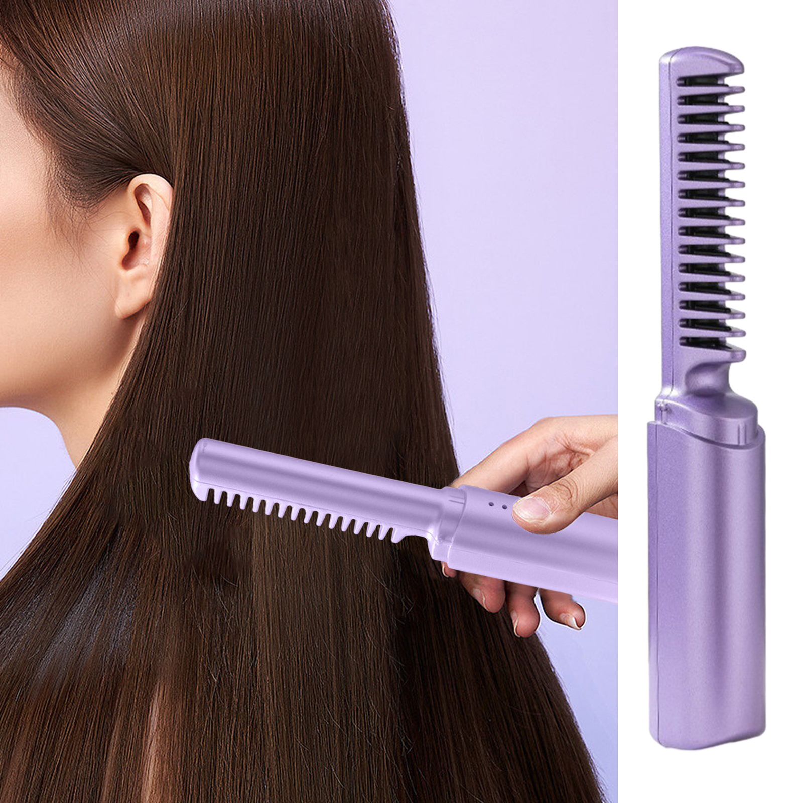 Travel Comb Cordless Rechargeable Hair Straightener
