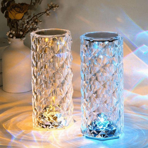 16 Colors Crystal Diamond Lamp with Remote – Rechargeable RGB LED Night Light | Luxury Table Lamp
