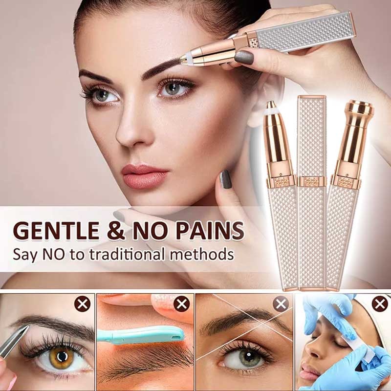 Instant Glow 2-in-1 Hair Remover for Women – Pain-Free & Portable