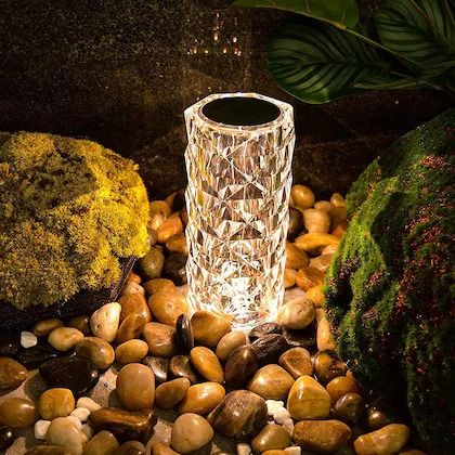 16 Colors Crystal Diamond Lamp with Remote – Rechargeable RGB LED Night Light | Luxury Table Lamp