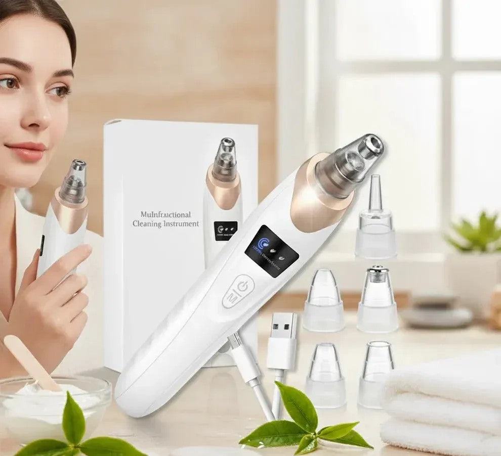 5-in-1 Electric Blackhead Remover Vacuum – Deep Pore Cleaner for Face & Nose (Rechargeable Skin Care Tool)