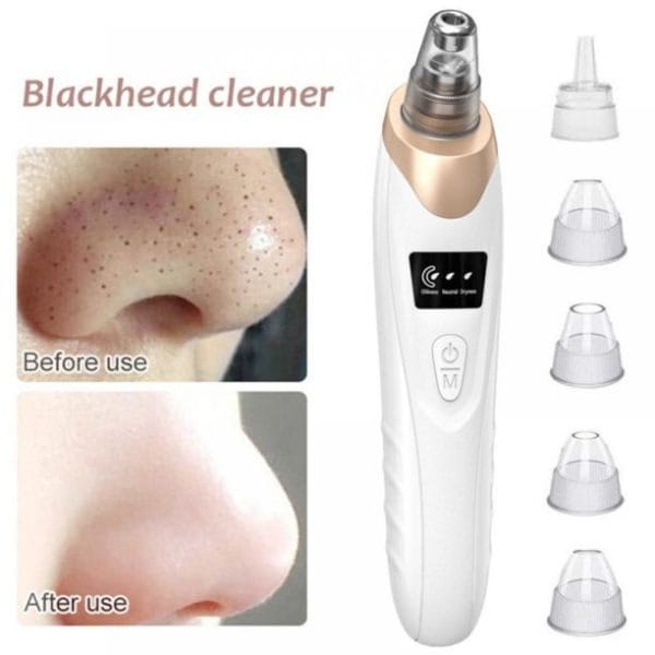 5-in-1 Electric Blackhead Remover Vacuum – Deep Pore Cleaner for Face & Nose (Rechargeable Skin Care Tool)